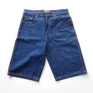 Risk Jeans Co. Vintage Y2K Streetwear Denim Shorts Dark Wash Men's 36 x 15